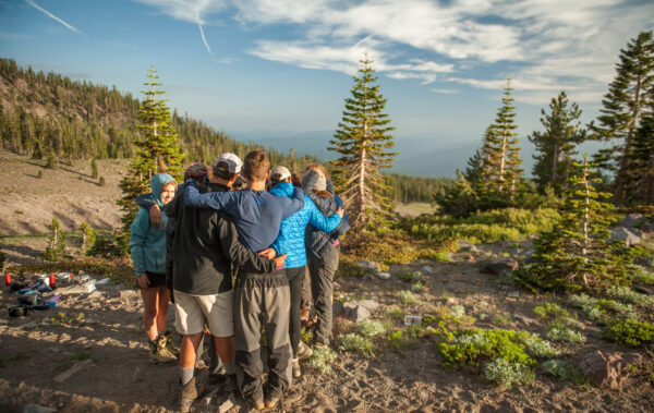 group hugging