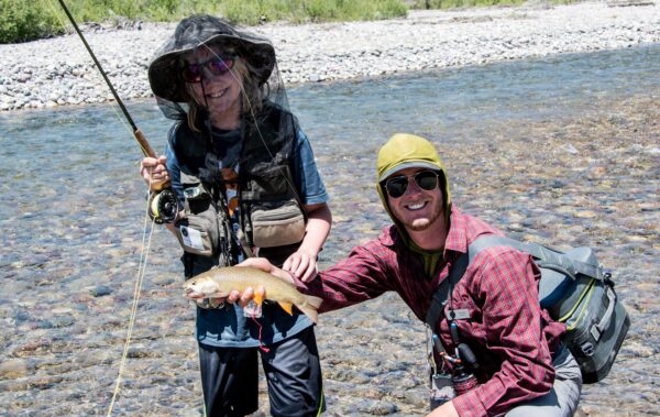 Fly Fishing in Wyoming with trout