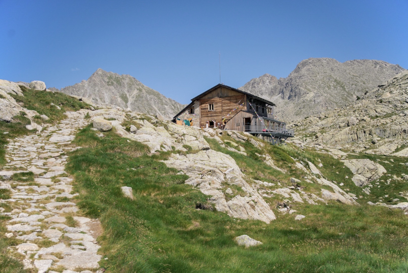 Wooden building in the alps.